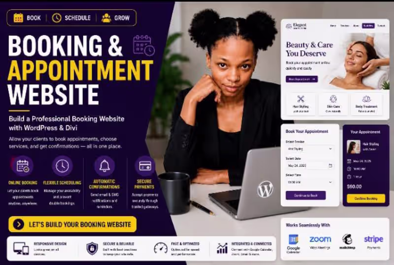 Cover image for Booking & Appointment Website | WordPress Scheduling Expert