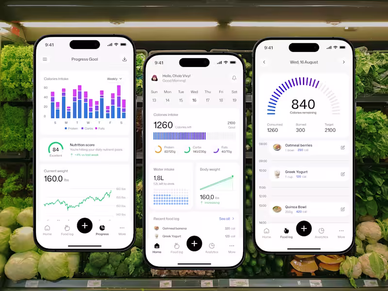 Cover image for iOS Nutrition Tracking App Design