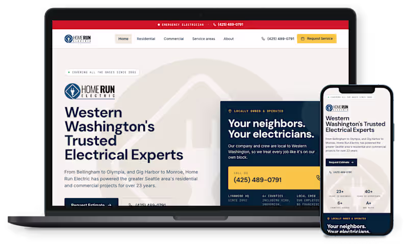 Cover image for Home Run Electric Website & AI Visibility Launch