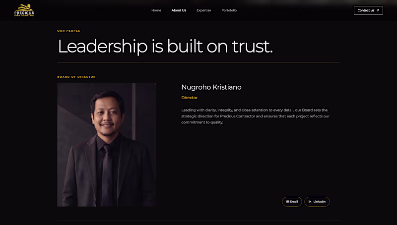 Cover image for Built a company profile website