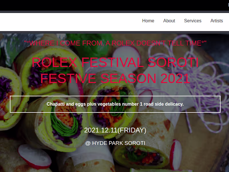 Cover image for Festival website