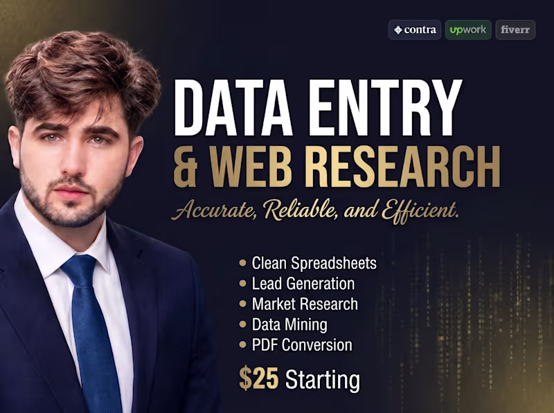 Cover image for Accurate Data Entry and Web Research, Done Carefully
