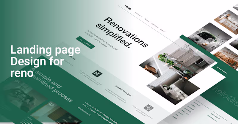 Cover image for Reno Landing page design