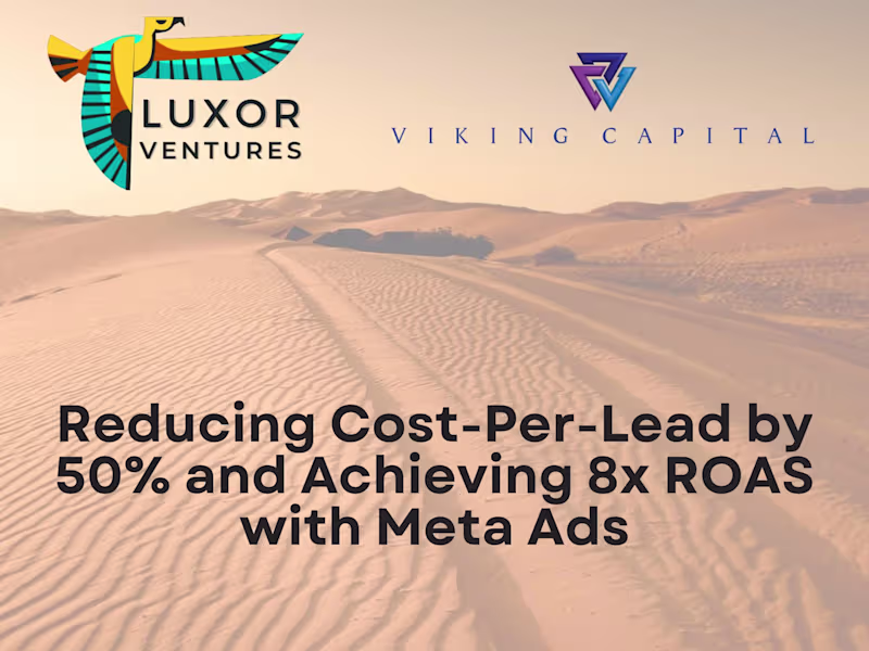 Cover image for 8x ROAS + 60% Lower CPL – Viking Capital Facebook Ads