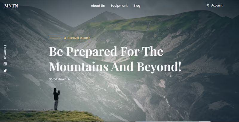 Cover image for Responsive Hiking Website Template Design