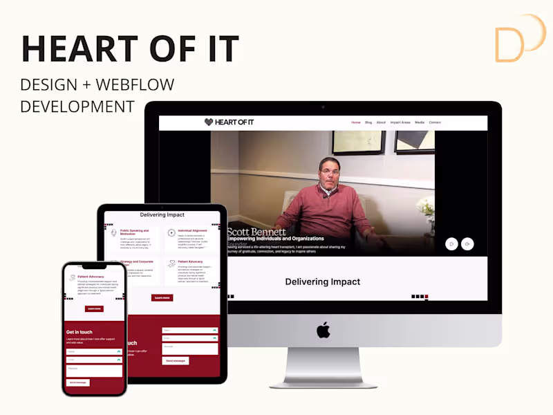 Cover image for Heart Of It | Web Design + Webflow Development