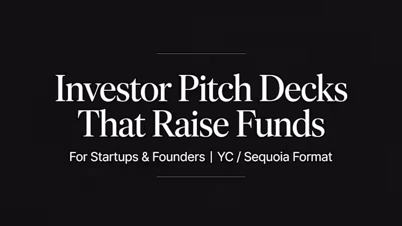 Cover image for Investor-Ready Pitch Deck for AI & SaaS Startups | Sequoia-Stand