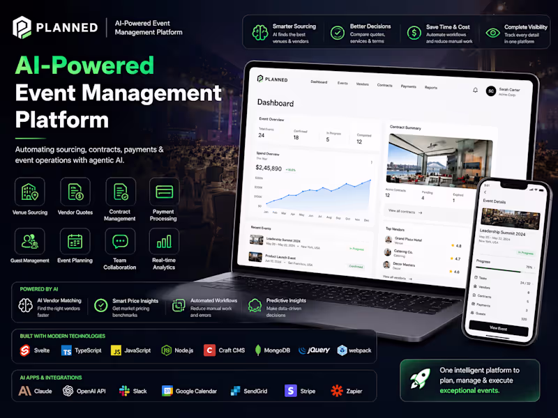 Cover image for AI-Powered Event Management Platform

The client