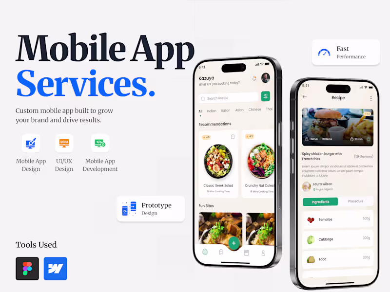 Cover image for Mobile App UI/UX Design for iOS & Android in Figma