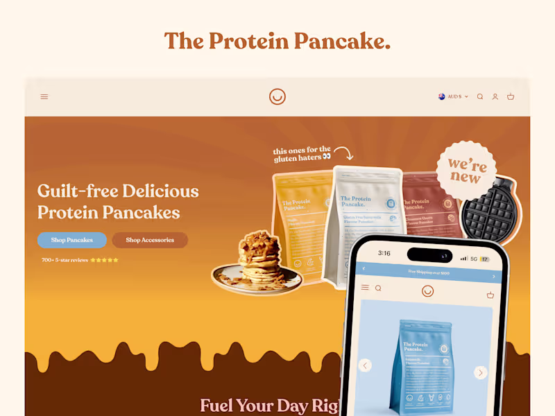 Cover image for The Protein Pancake | Website Development + CRO 🥞