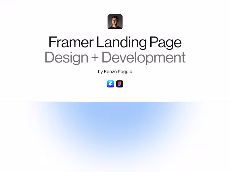 Cover image for Framer Landing Page Design & Development