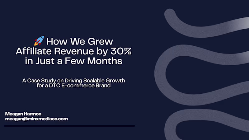 Cover image for DTC E-Commerce Affiliate Management