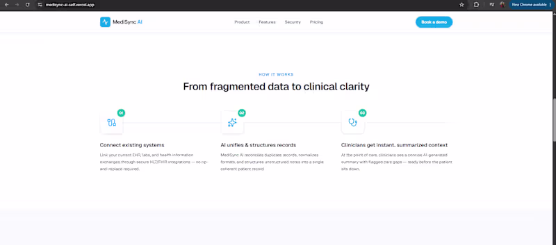 Cover image for An AI-native EHR landing page
