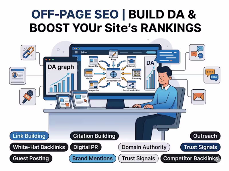 Cover image for Off-Page SEO | Build Authority (DA) & Boost Your Site's Rankings