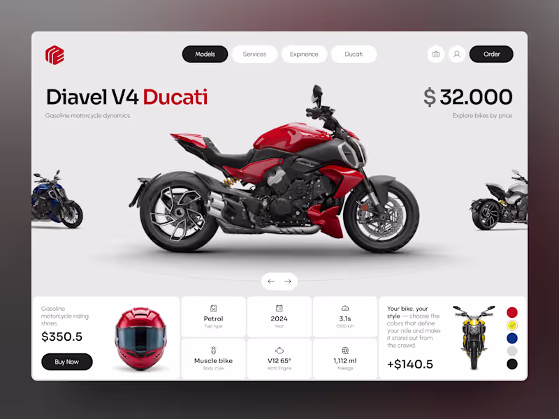 Cover image for Motorcycle E-Commerce Website Design