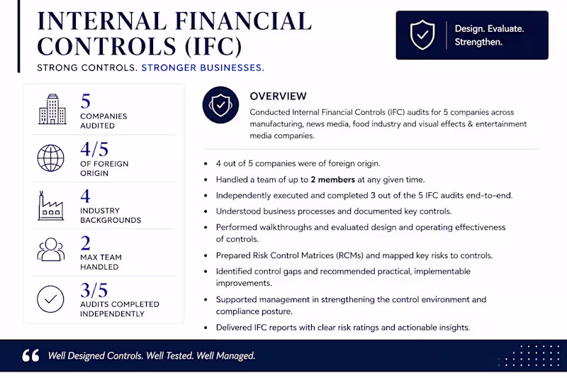 Cover image for Internal Financial Controls (IFC)