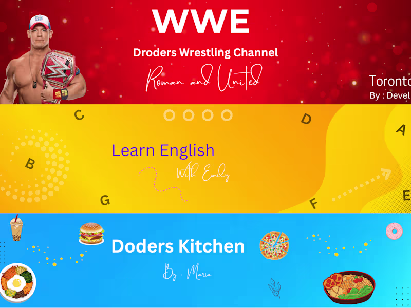 Cover image for Banners Design For YouTube Channel & Website