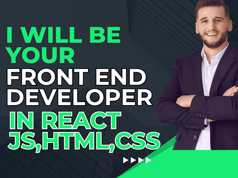 Cover image for I will build your Front End Website In React Js