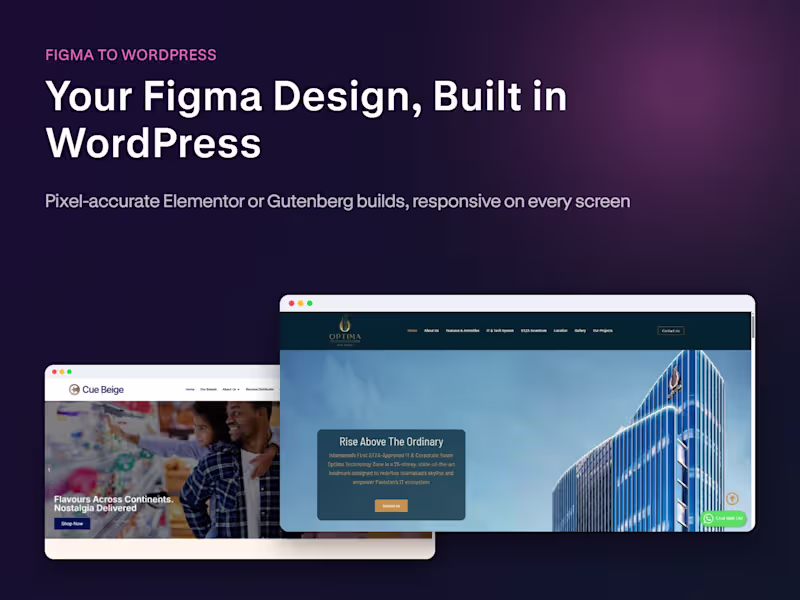 Cover image for Figma to WordPress with Elementor, Pixel-Accurate Build
