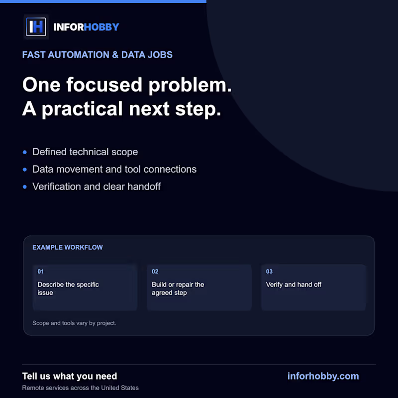 Cover image for Fast Automation & Data Jobs