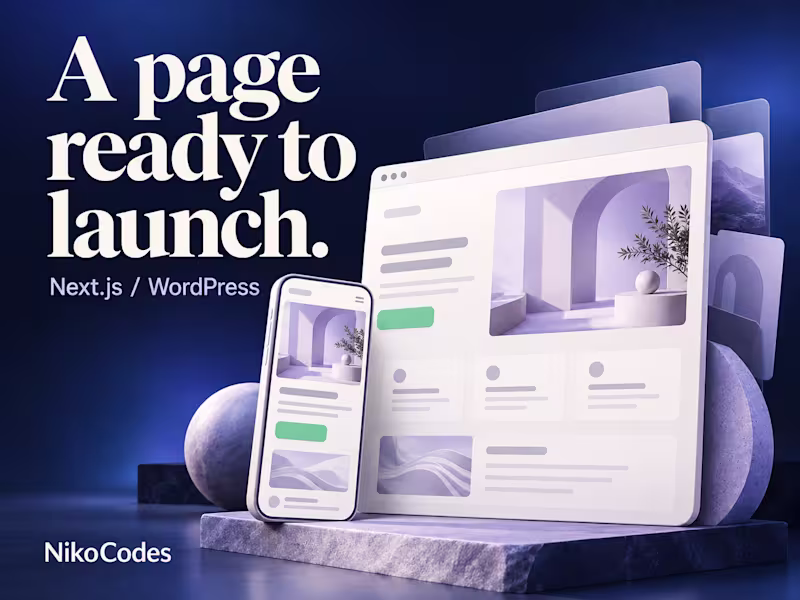 Cover image for Build a Landing Page in Next.js or WordPress