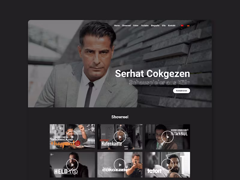 Cover image for Portfolio Website for an Actor