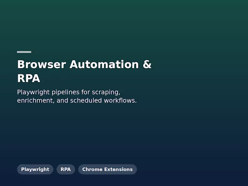 Cover image for Browser Automation & RPA