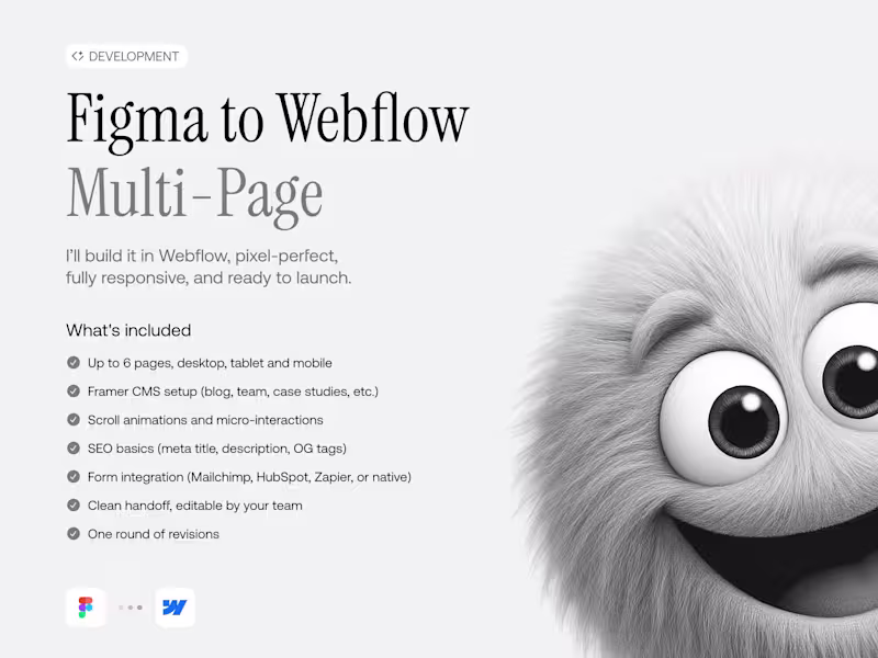 Cover image for Webflow Multi-Page Website (Figma to Webflow)