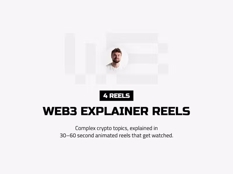 Cover image for Web3 Explainer Reels - 4 animated reels