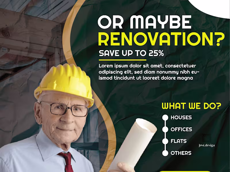 Cover image for designer on Instagram: ”✧.*advertisement for a renovation