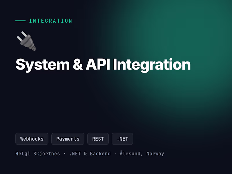 Cover image for System & Third-Party API Integration