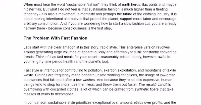 Cover image for Sustainable Fashion Advocacy Project