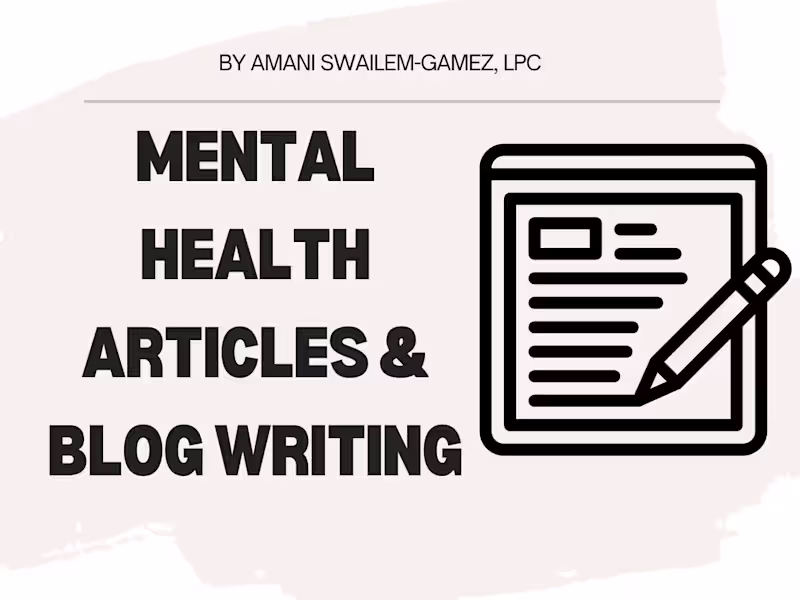 Cover image for Mental Health Articles & Blog Writing