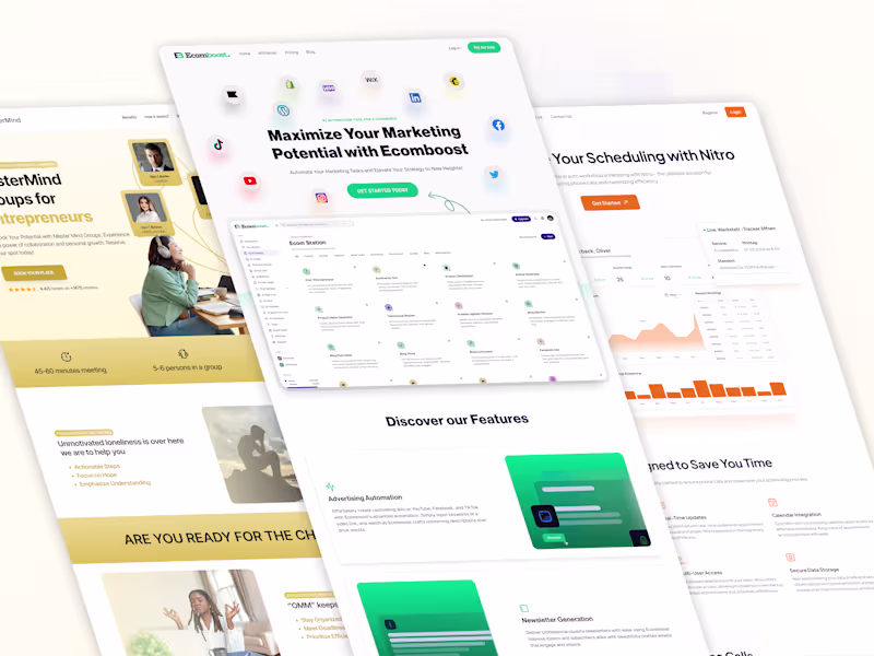 Cover image for SaaS Landing Page Design Collection - Figma Design