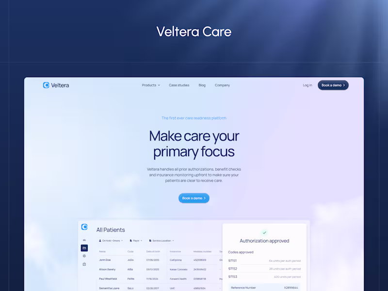 Cover image for Scalable Website Build for Veltera Healthcare