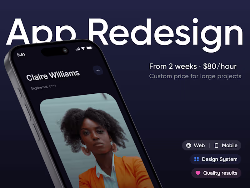 Cover image for I will redesign your mobile or web app
