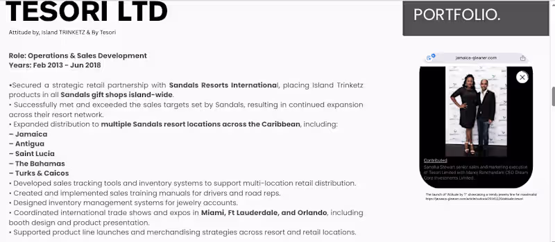 Cover image for Caribbean Retail Expansion & Sales