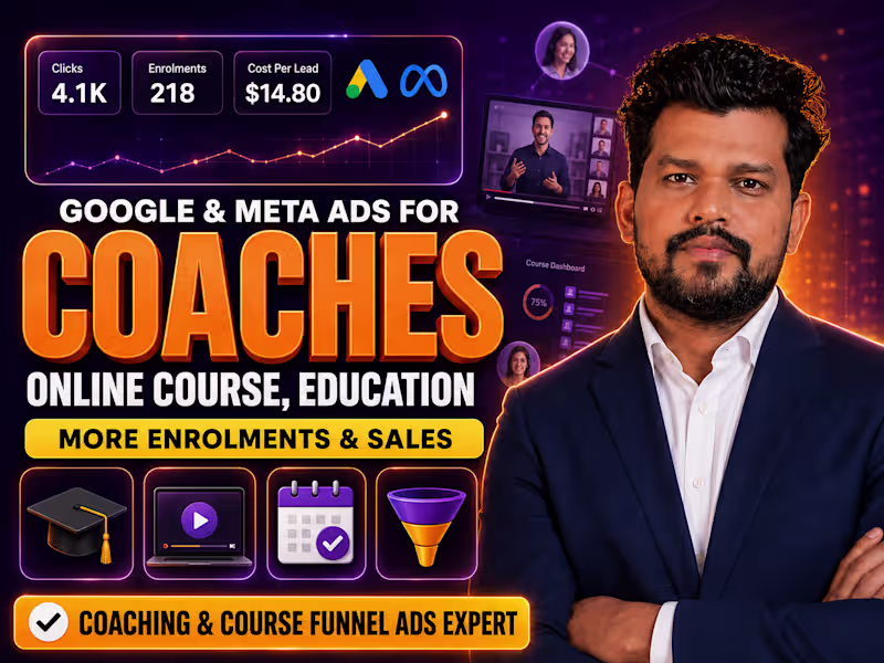 Cover image for Google Ads Manager for Coaches, Course Creators & Online Edu