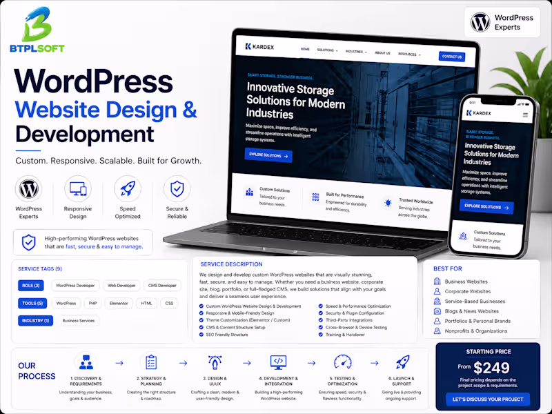 Cover image for WordPress Website Design & Development