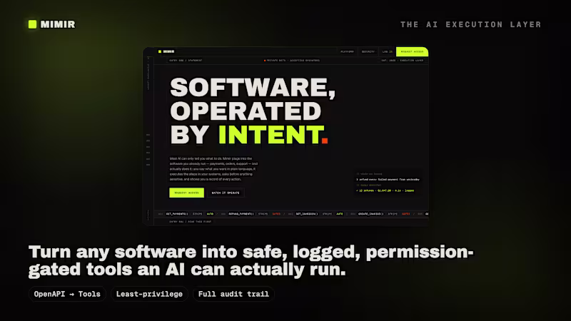 Cover image for Mimir: AI Agent That Operates APIs by Intent