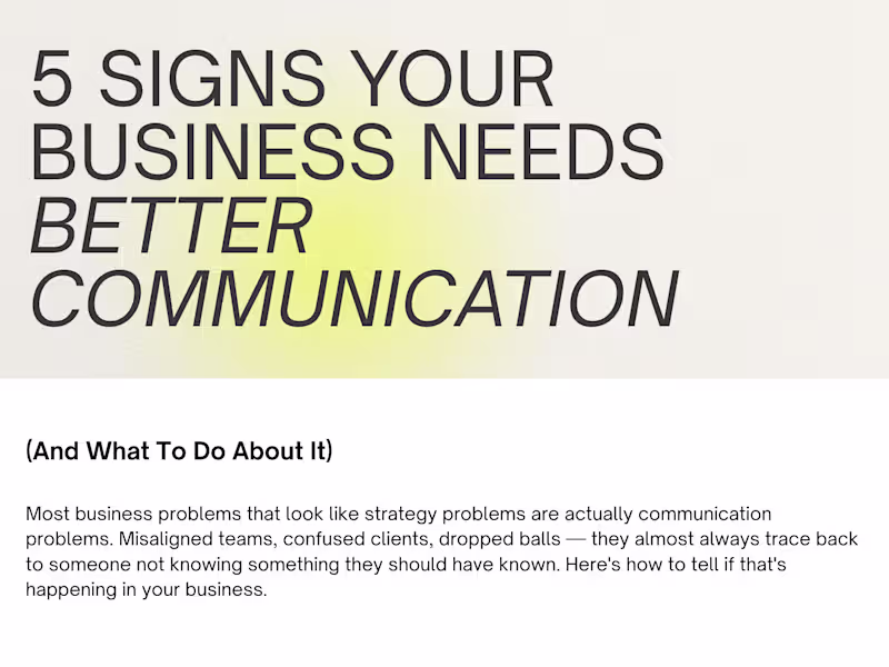 Cover image for Downloadable Guide — 5 Signs