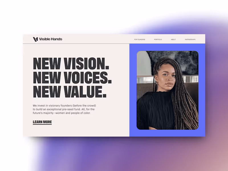 Cover image for Visible Hands Venture Capital: Webflow Custom Site