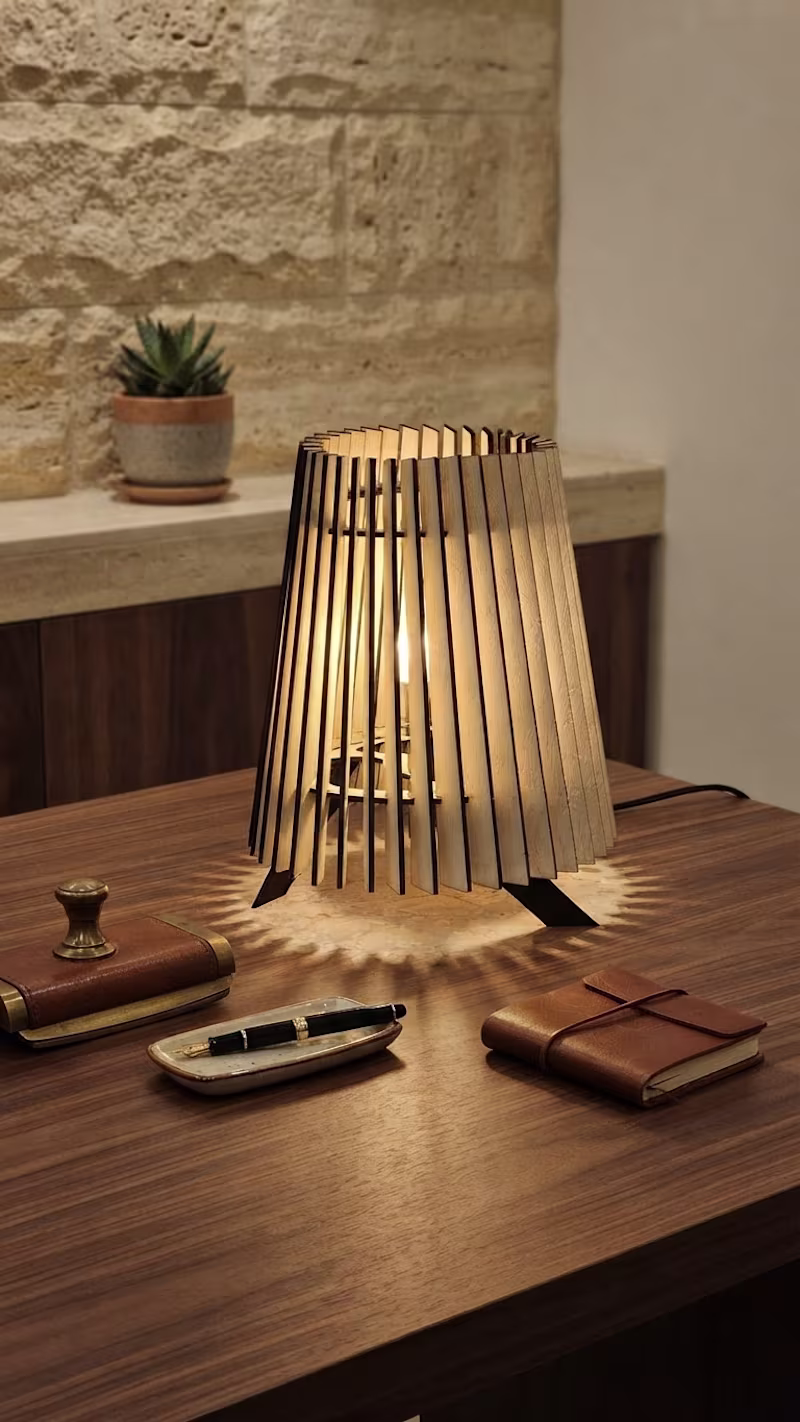 Cover image for "Designed and handcrafted a table