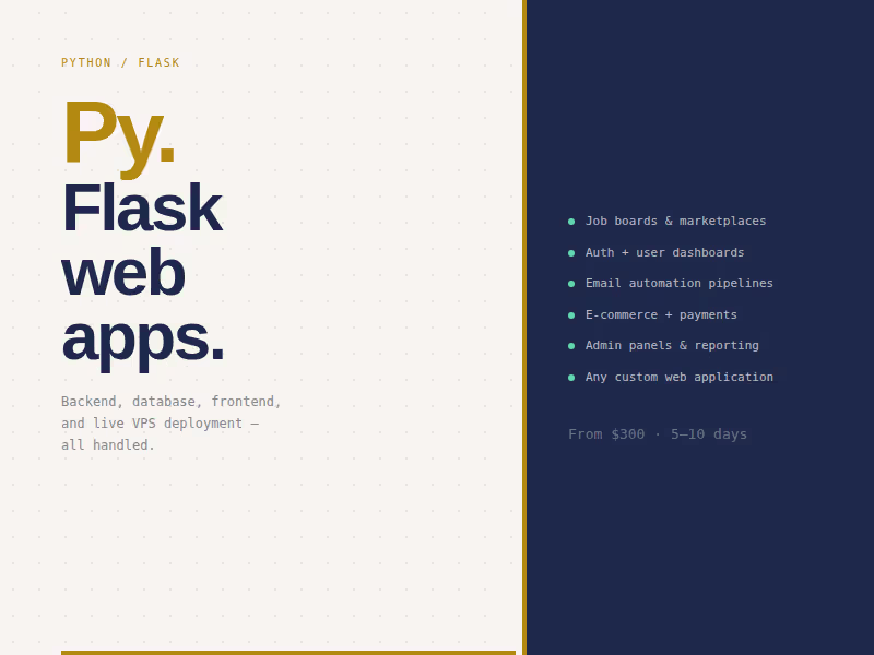 Cover image for Python / Flask Web Application Development