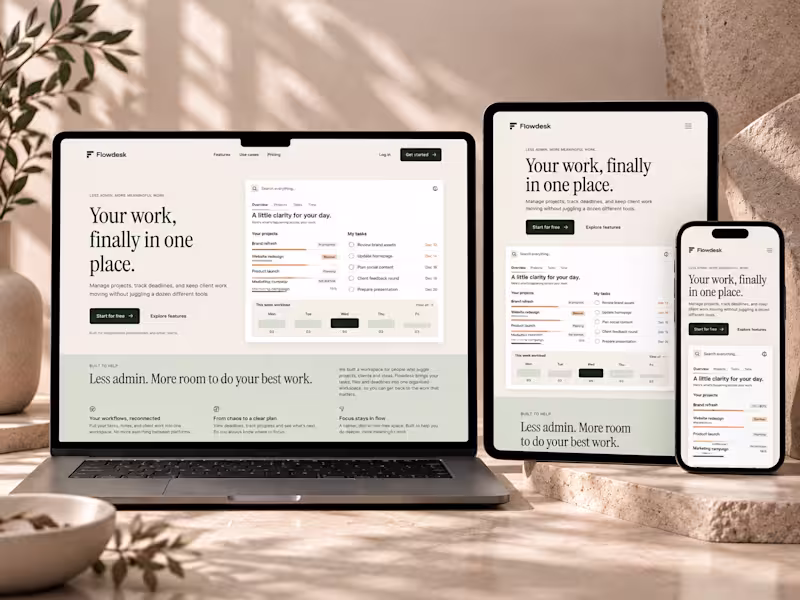 Cover image for Responsive Landing Page Design for Desktop, Tablet & Mobile