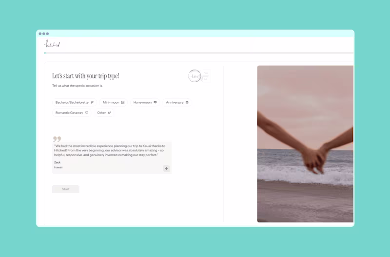 Cover image for Hitched: Honeymoon Booking in 24 Hours via AI