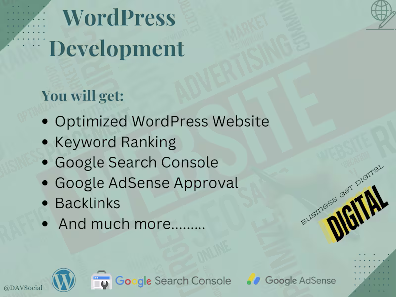 Cover image for You will get Optimized and easy to rank WordPress Website