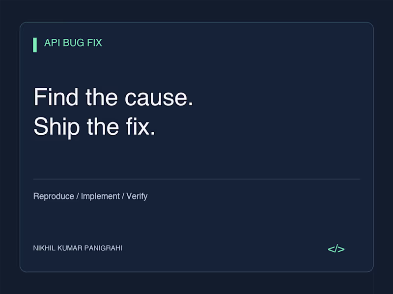 Cover image for Bug Fixing & Code Improvements