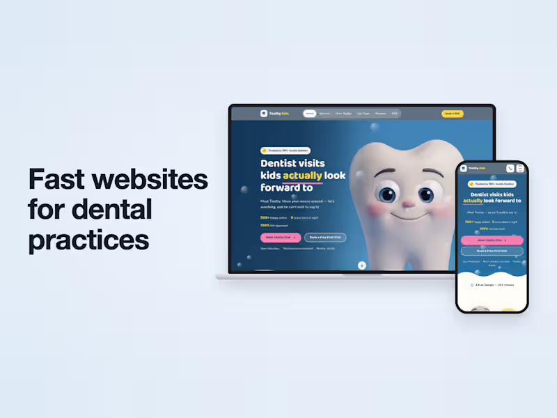 Cover image for Fast, custom dental website for your practice