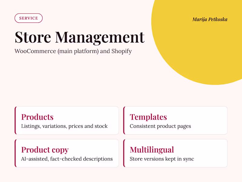 Cover image for WooCommerce and Shopify Store Management